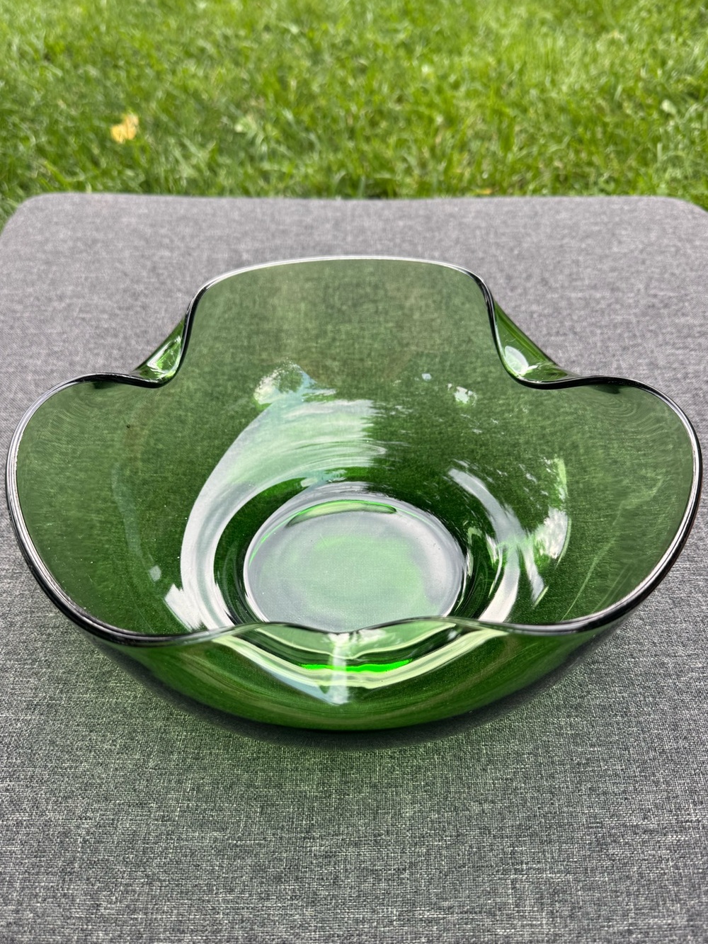Vintage Green Glass Anchor Hocking Dish - great Condition